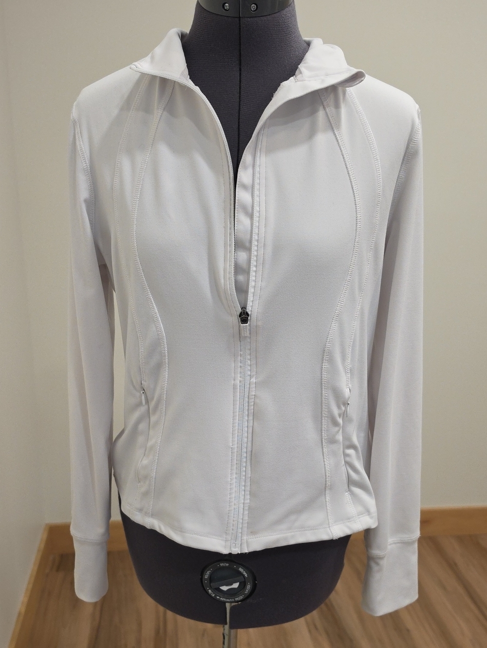 Danskin White Zip-Up Utility Jacket